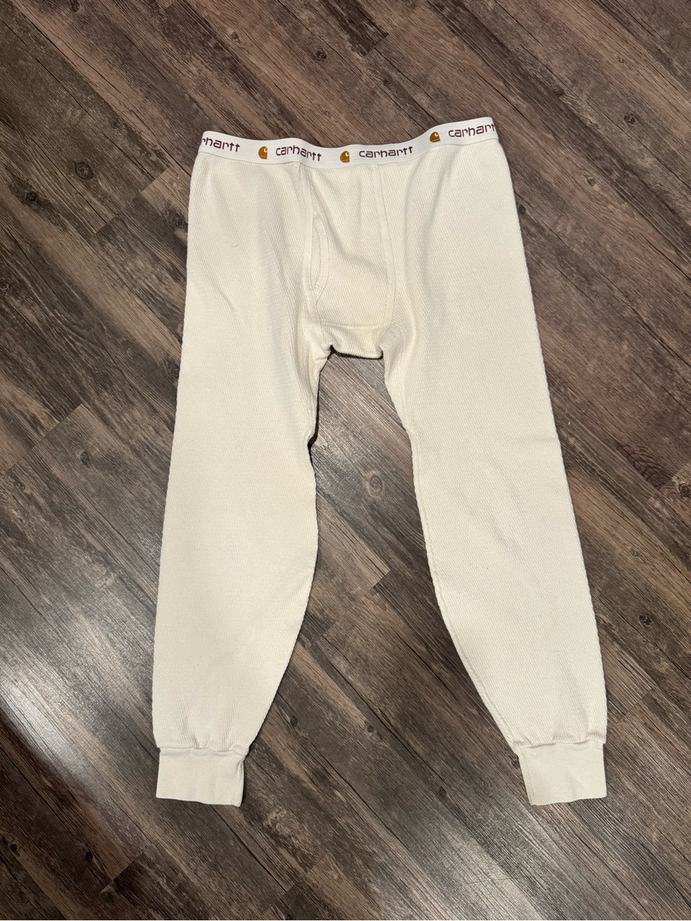 Carhartt Cream Thermal Pants Large Tall